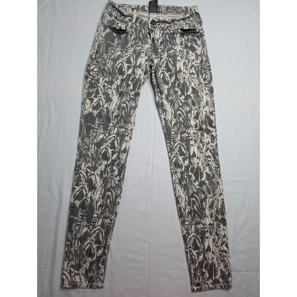 True‎ Religion Jeans Women's 27 Multi Denim Feather Print Skinny Leg Streetwear